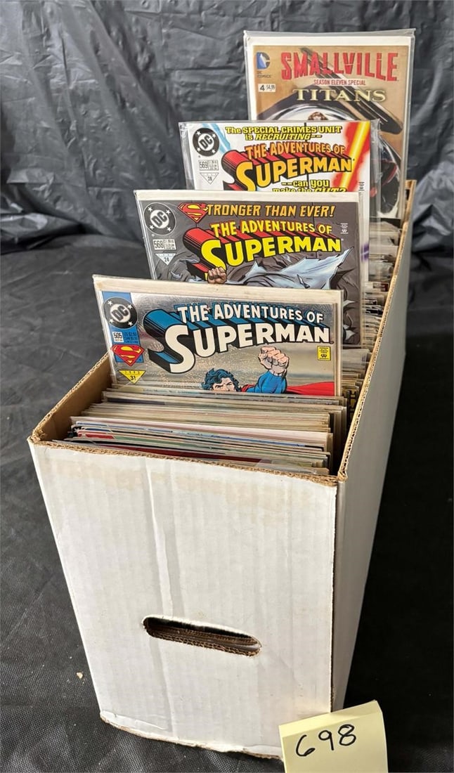 Long Box Full of DC Superman Comic Books (1 of 1)