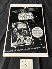Marvel Star Wars Acetate B/W Printer's Page