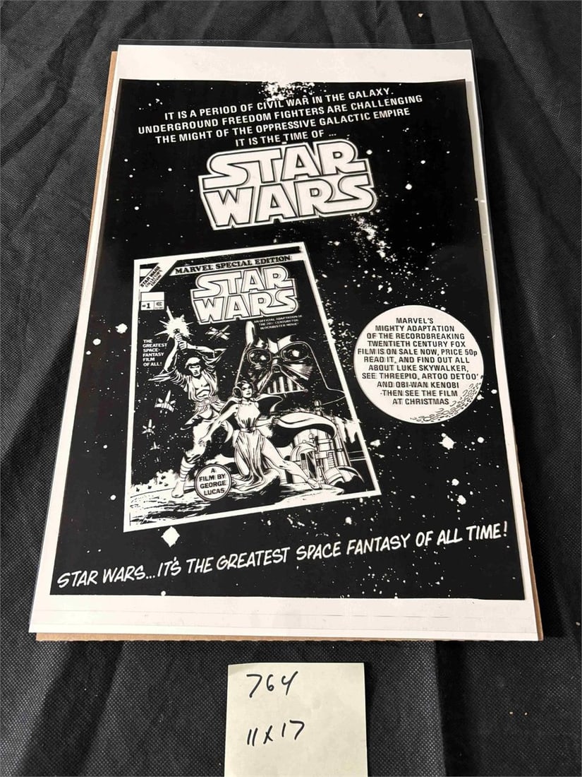 Marvel Star Wars Acetate B/W Printer's Page (1 of 2)