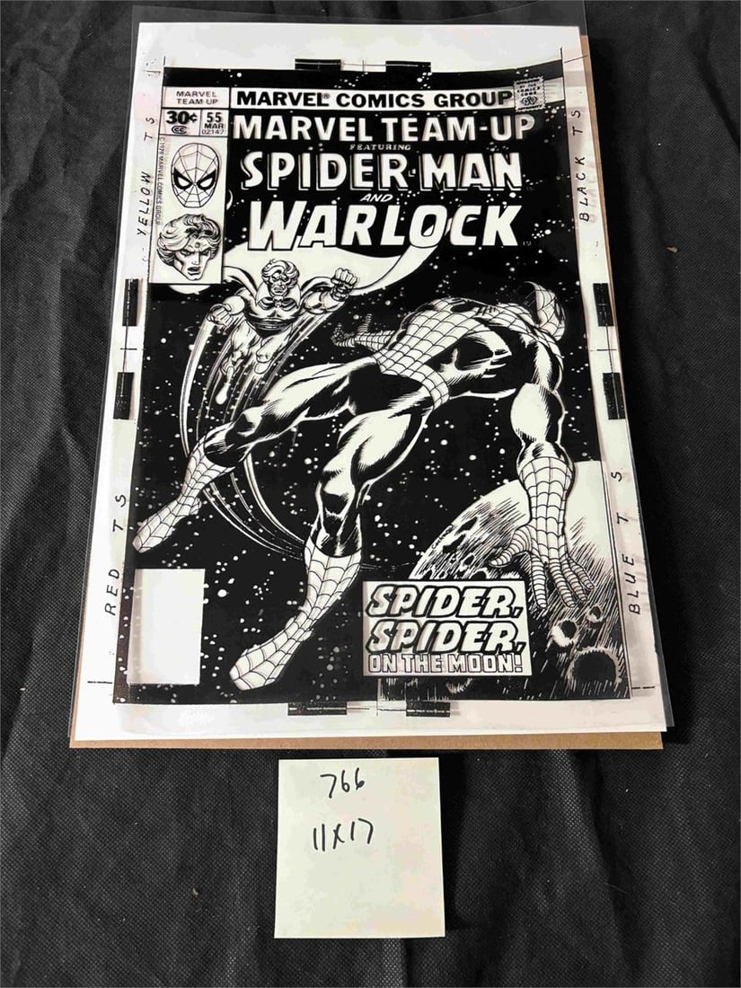 Marvel Team Up 55 B/W Acetate Printers Page (1 of 2)