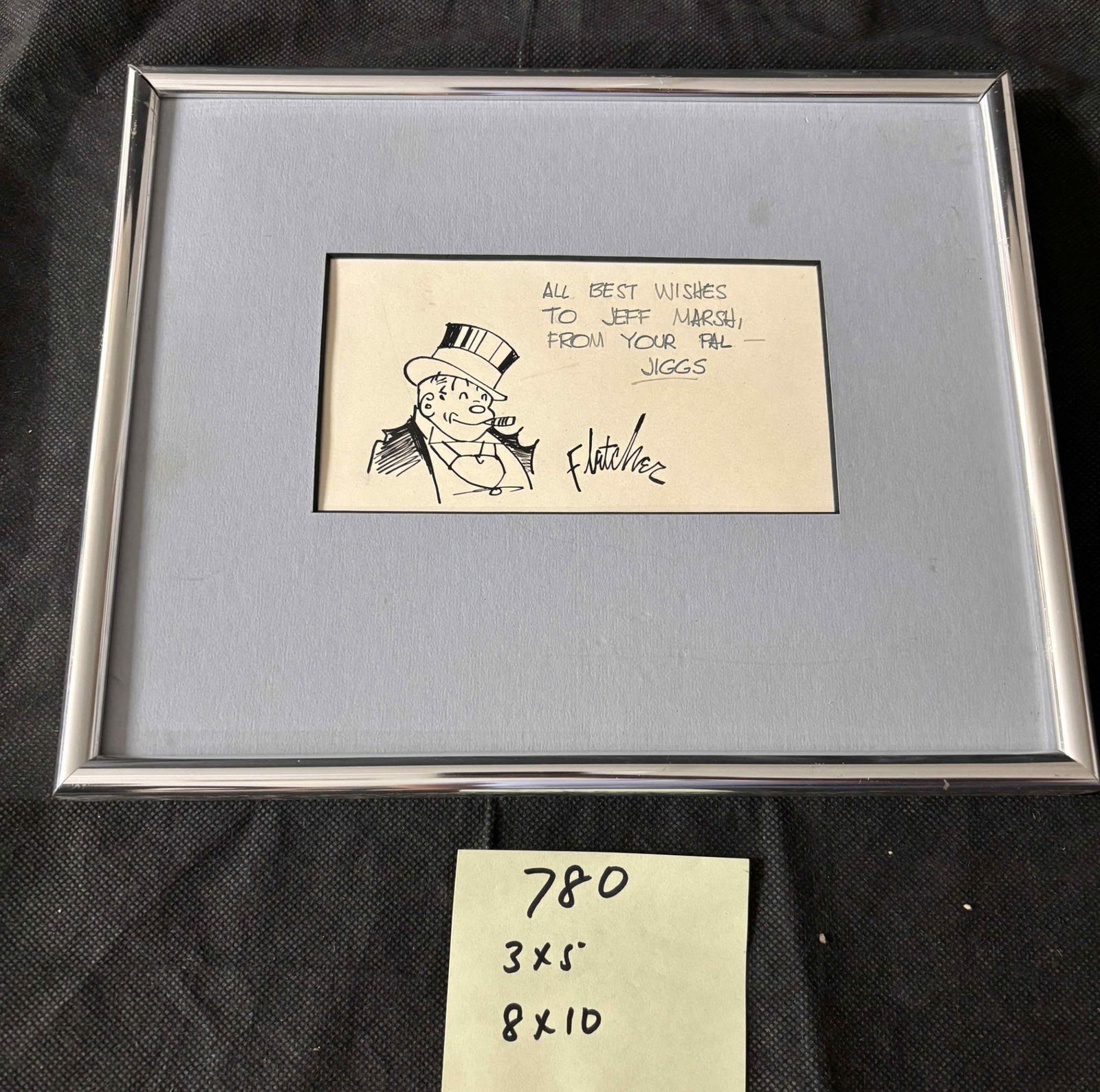 Frank Fletcher Signed Jiggs Original Art, Framed (1 of 2)