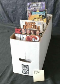 Long Box Filled with Mix of Comic Books