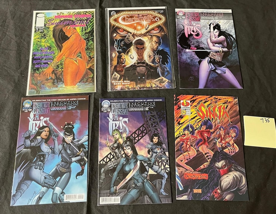Image Swimsuit Issue + Rare Indy Mix: We offer in person or virtual previews of auction lots up until the day before the auction. All items are sold as is. Please look at pictures carefully to determine what you believe are the condition 