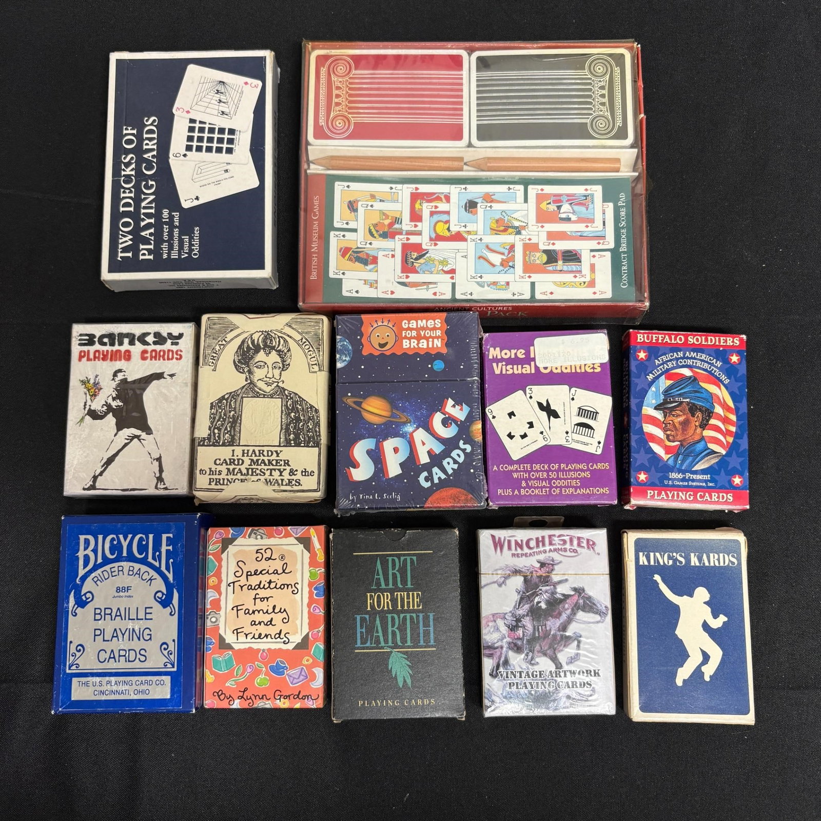 Large lot of Playing Card Decks, Some Sealed: All items are sold as is. Please look at pictures carefully to determine what you believe are the condition of each lot. By choosing which card to use to register to bid, you authorize us to use the c