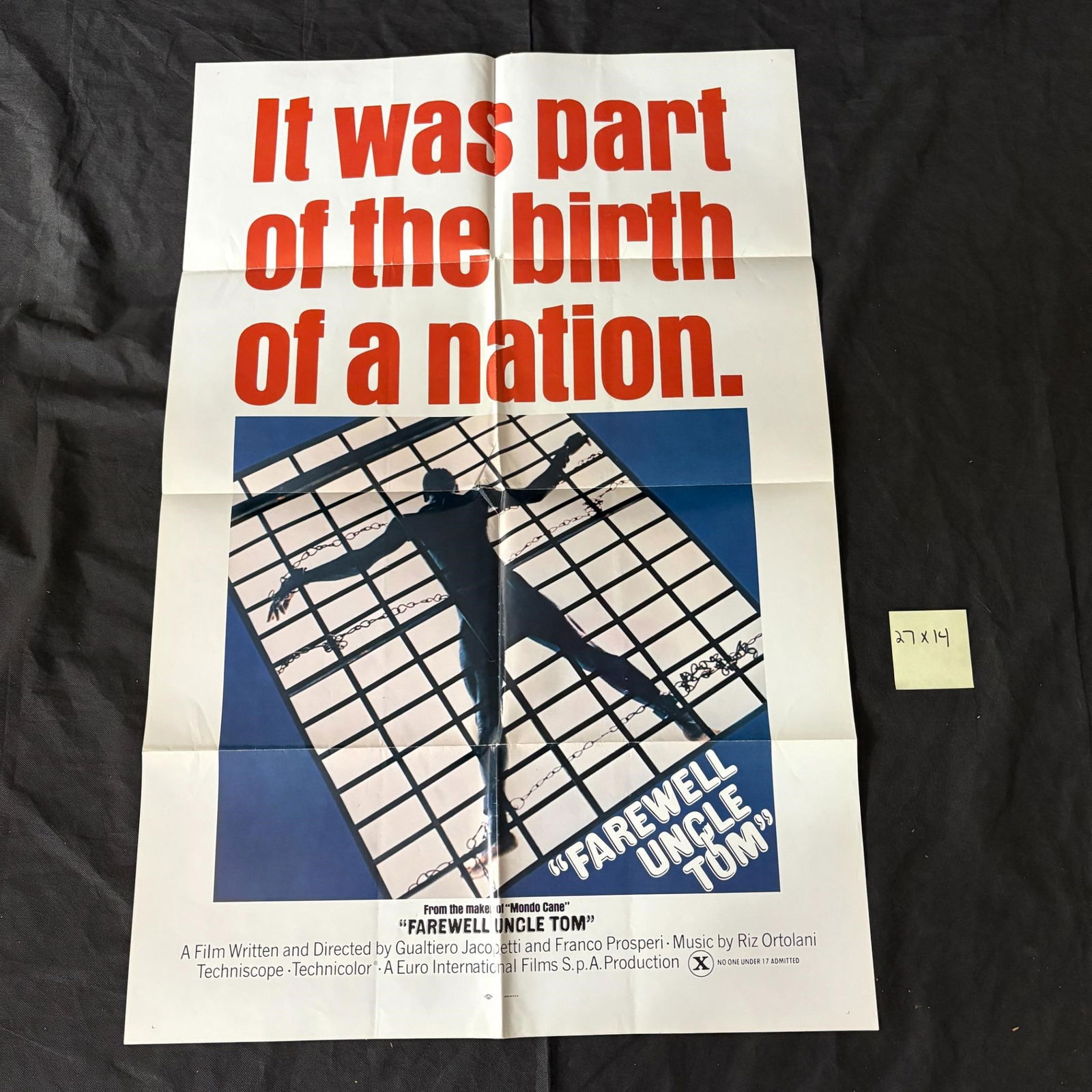 Farewell Uncle Tom Original 1972 One Sheet Movie Poster (1 of 3)