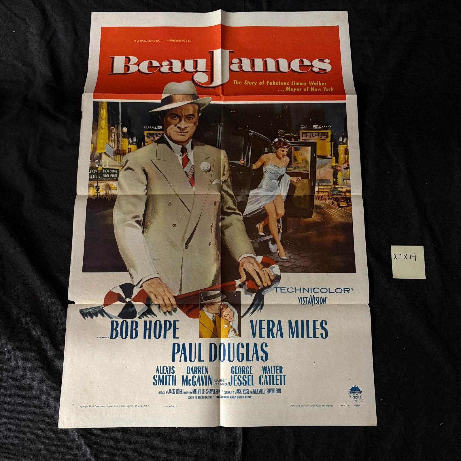 Beau James Original 1957 One Sheet Movie Poster (1 of 5)