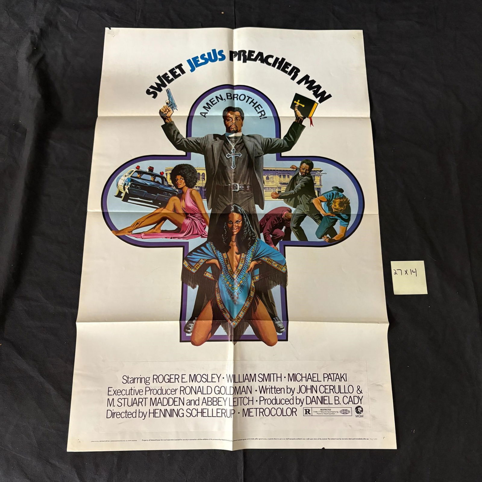 Sweet Jesus Preacher Man Org 1973 1 Sheet Snipe (1 of 5)