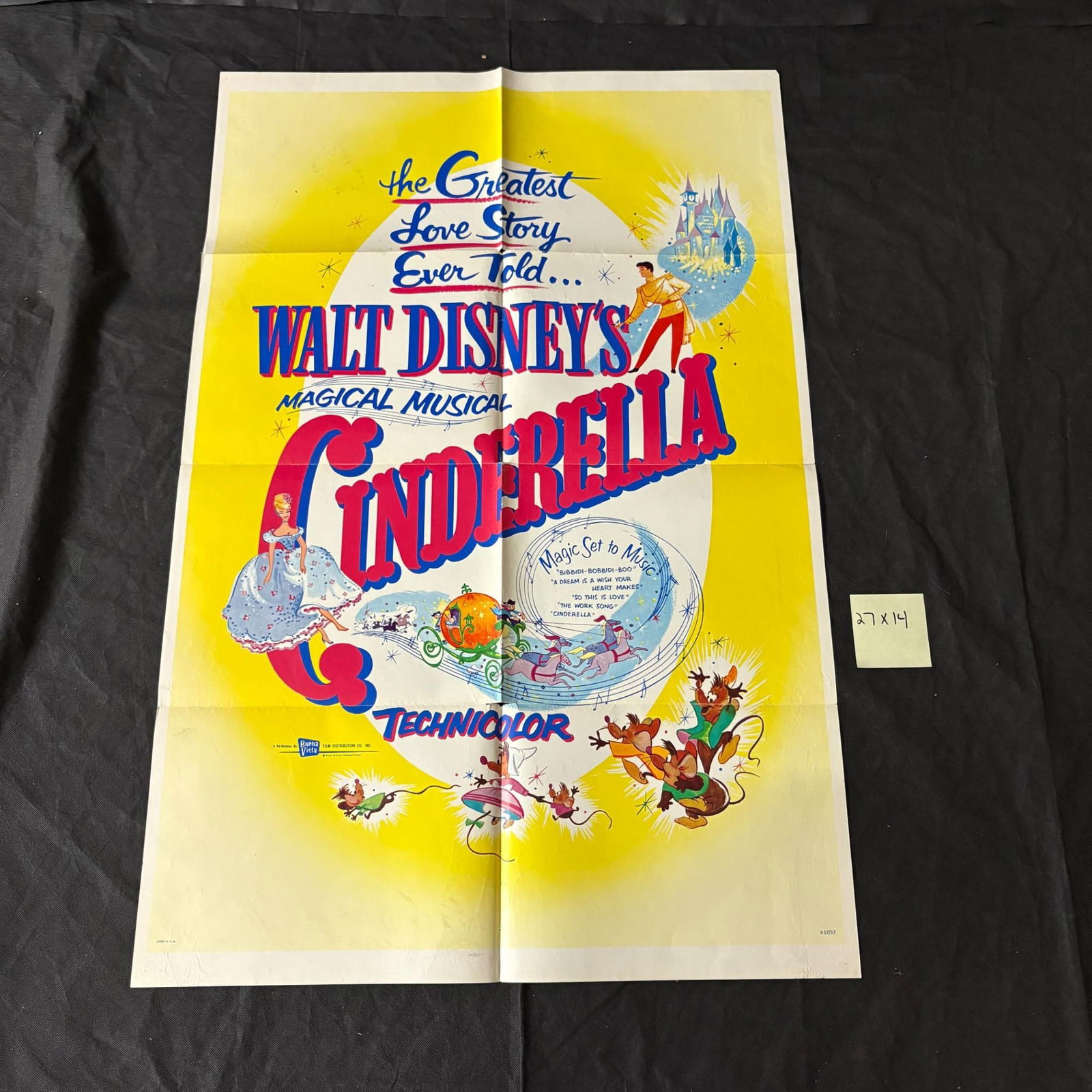 Cinderella Original 1957 Reprint One Sheet (1 of 4)