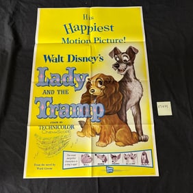 Lady & The Tramp Original 1962 Reprint 1 Sheet