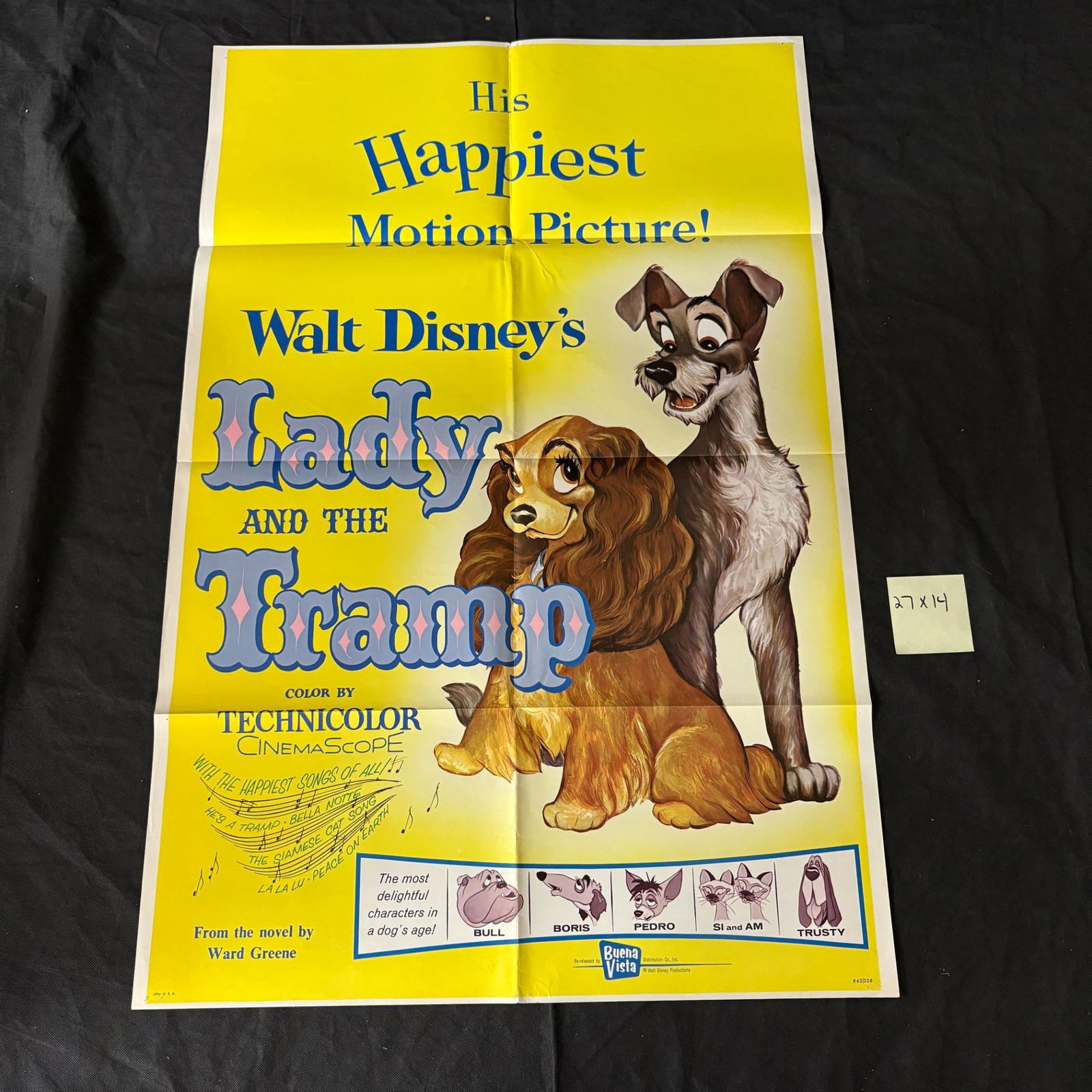 Lady & The Tramp Original 1962 Reprint 1 Sheet (1 of 3)