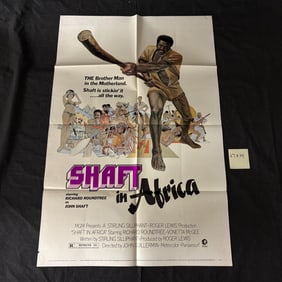 Shaft in Africa Original 1973 One Sheet Movie Poster Blaxploitation