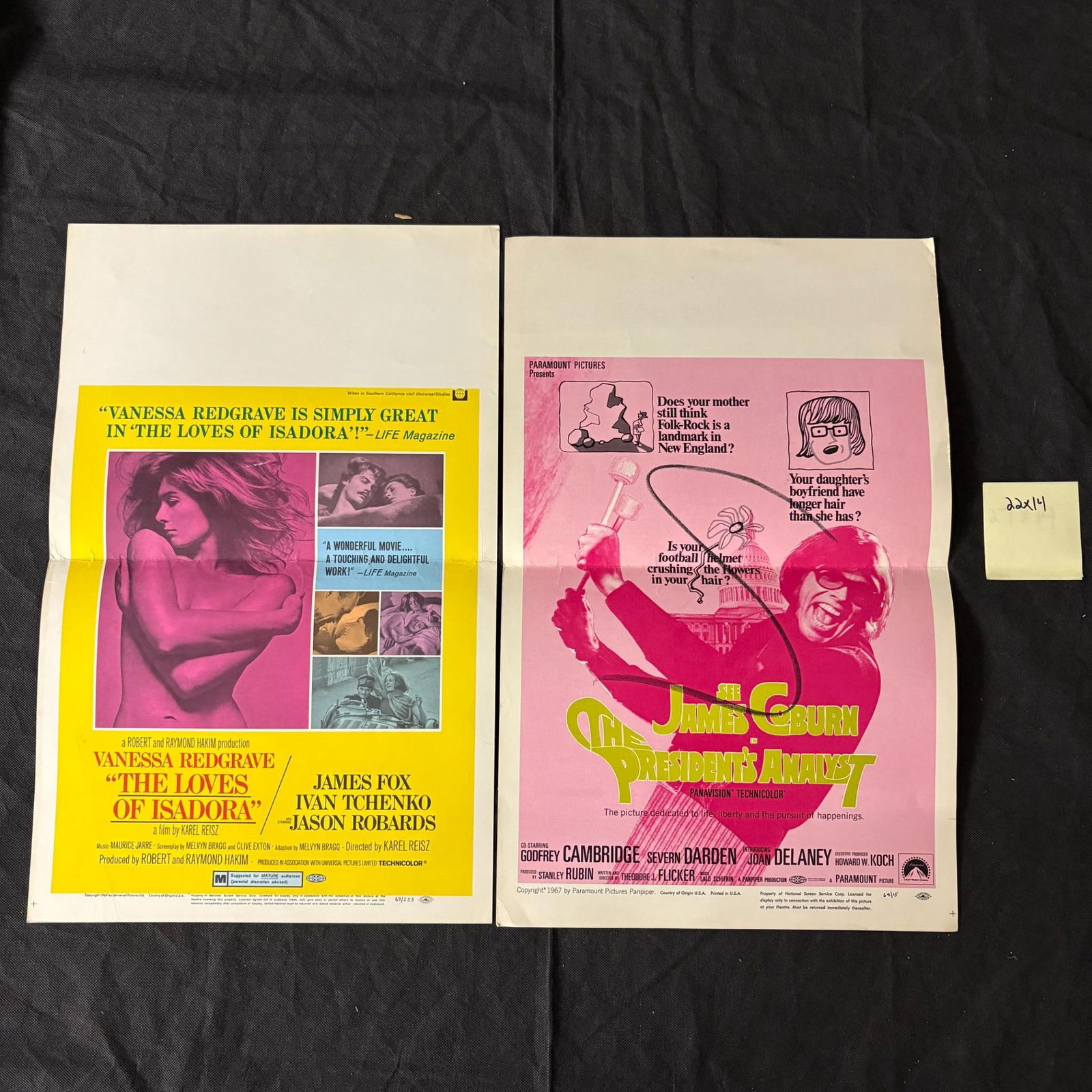 1960s Window Cards Loves of Isadora + (1 of 4)