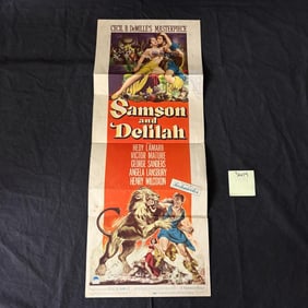 Samson & Delilah Original 1949 Movie Insert Poster