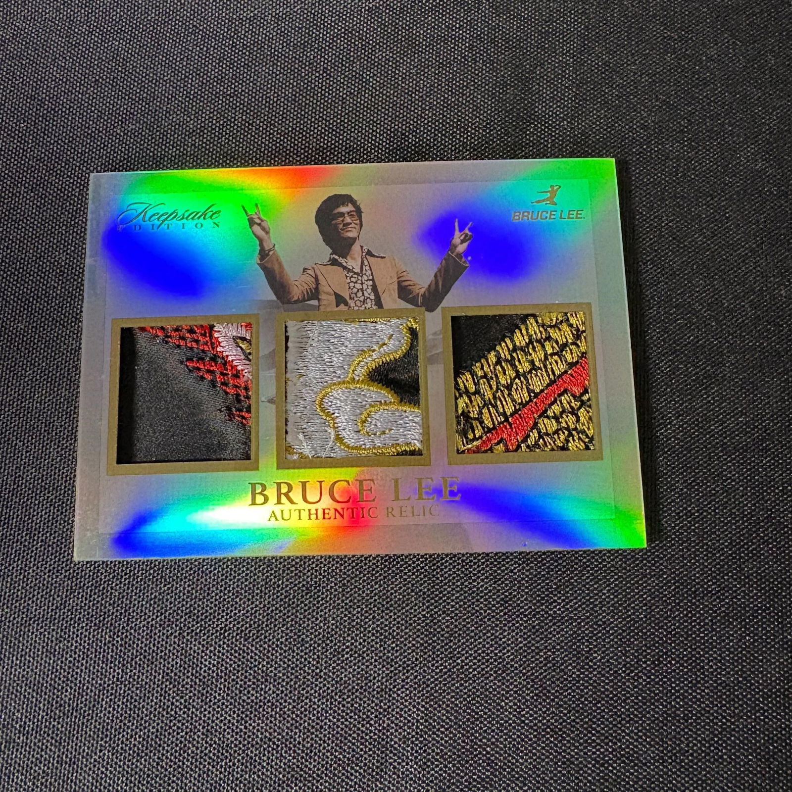 Bruce Lee Keepsake Triple Relic Card (1 of 2)