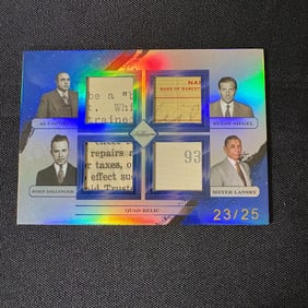 Capone, Dillinger, Siegel, Lansky Relic Card #/25
