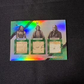 Squanto, Sitting Bull, Geronimo Relic Card #/50