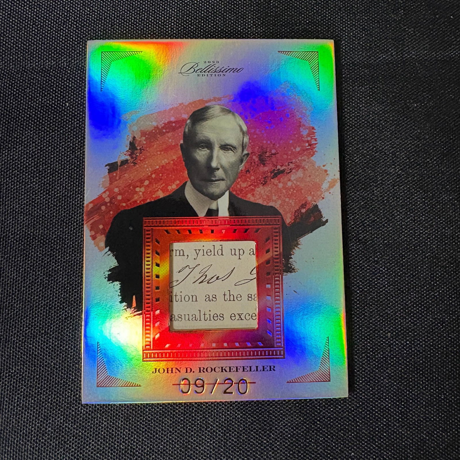 Rockefeller Relic Card #/20 (1 of 2)