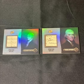 Hamilton, Jefferson Relic Cards, Writing