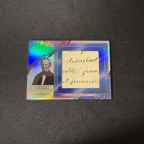 Vanderbilt Relic Card, #/25 Writing