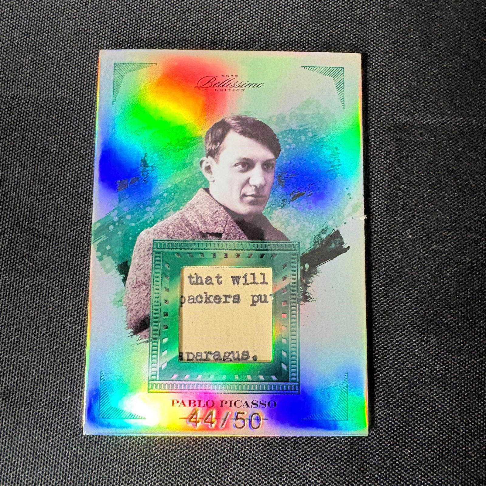 Pablo Picasso Relic Card #/50 (1 of 2)