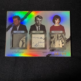 JFK, Robert Kennedy, Jackie Kennedy Relic Card /99