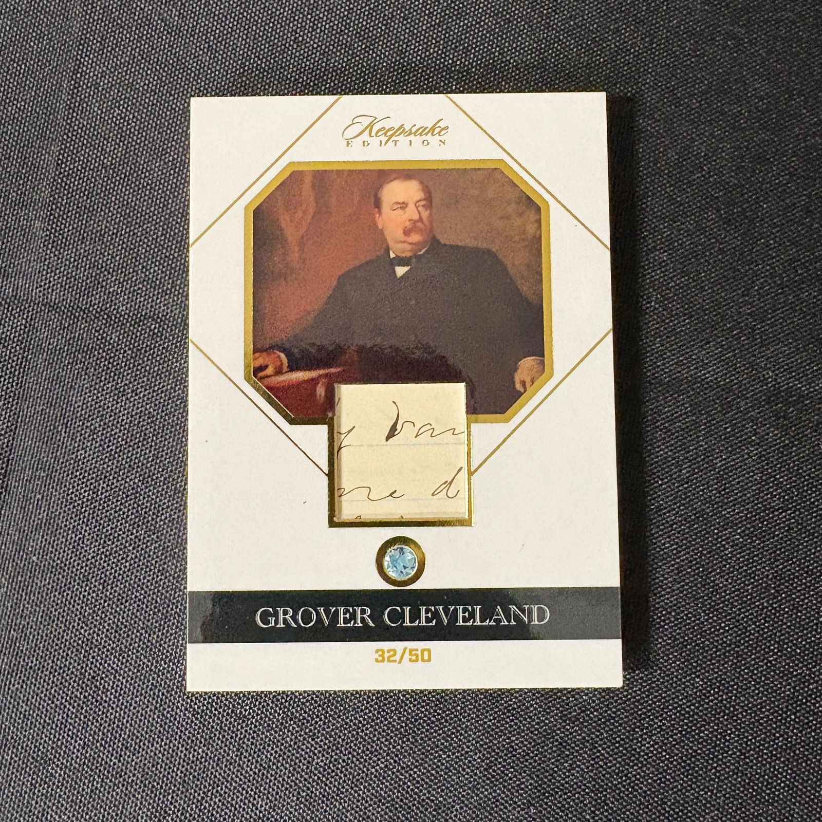 Grover Cleveland Gem Relic Card #/50 Writing (1 of 2)