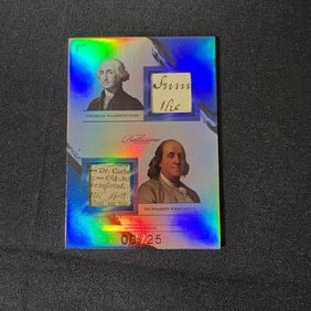 Washington, Franklin Double Relic #/25 Writing