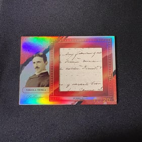 Nikola Tesla Jumbo Relic Card #/20, Writing
