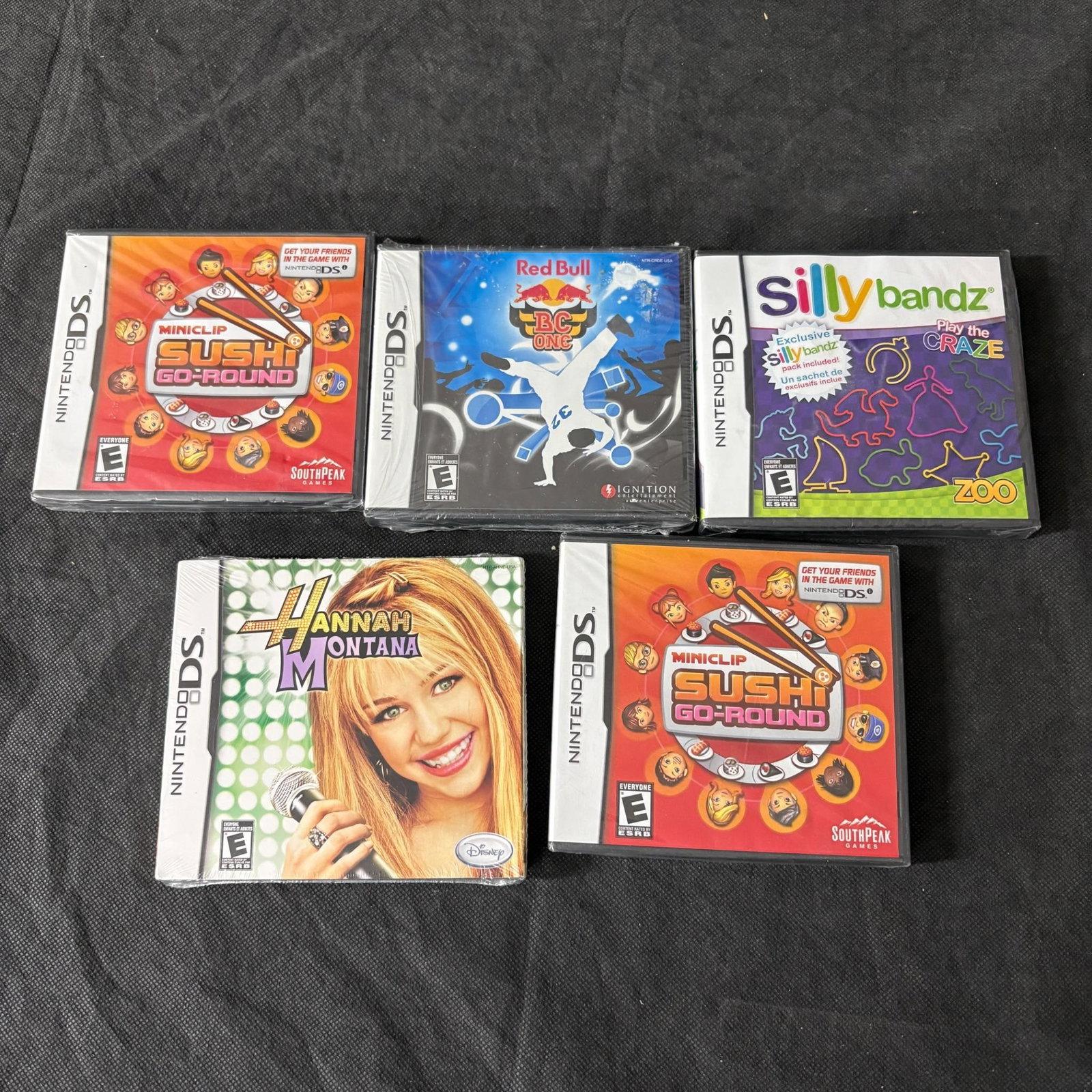 Nintendo DS Video Games, Sealed, Redbull +: Sealed Nintendo DS Video Games, Includes Red Bull BC One, Hannah Montana, ++ All items are sold as is. Please look at pictures carefully to determine what you believe are the condition of each lot. By