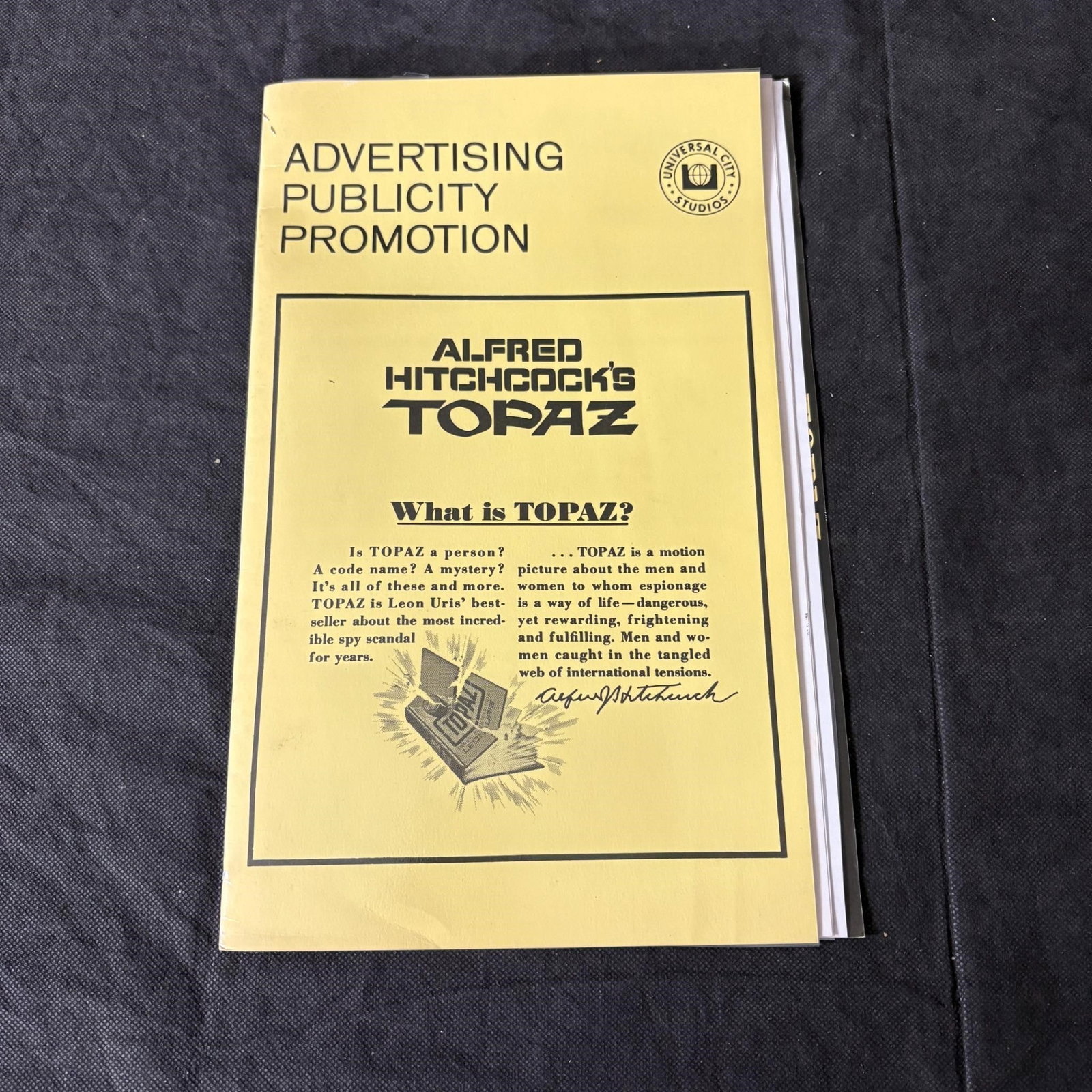 Alfred Hitchcock's Topaz Original Pressbook (1 of 4)