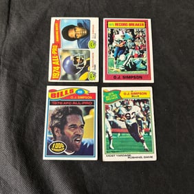 OJ Simpson Football Card lot