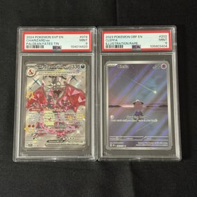 PSA 9 Charizard EX, Cleffa IR