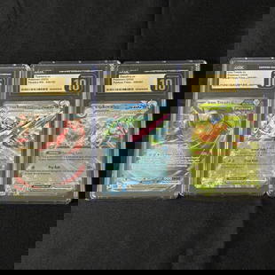 CGC P 10 Pokemon Card lot: CGC Pristine 10 English Pokemon Card lot, Iron Treads EX, Tsareena EX, Espathra EX. All items are sold as is. Please look at pictures carefully to determine what you believe are the condition of each