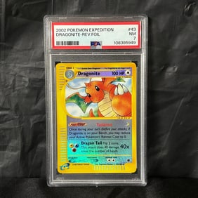 PSA 7 Dragonite Rev Foil Expedition
