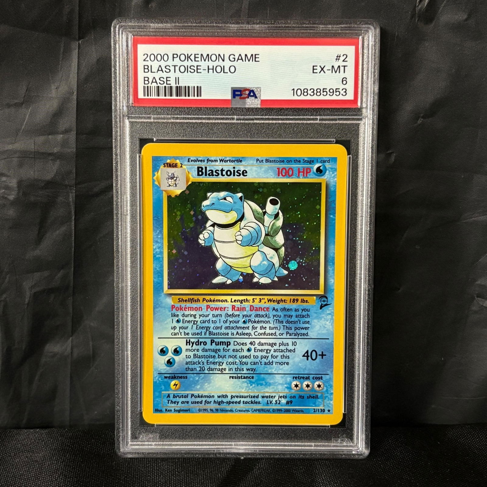 PSA 6 Blastoise Holo Base Set 2 (1 of 2)