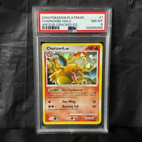 PSA 8 Charizard Cracked Ice Holo