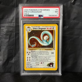 PSA 8 Erika's Dragonair Holo Gym Heroes