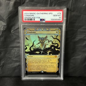 POP 2 PSA 10 Condemn Showcase Foil MTG