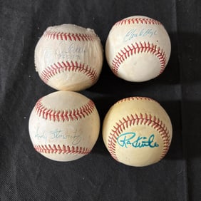 Wells, Kittle, Hough + Sig Baseballs