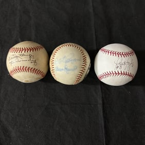 Yankees Players Signed Baseballs