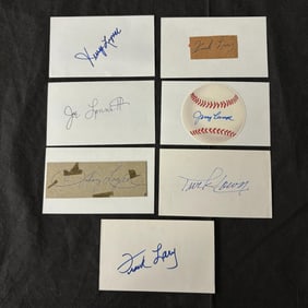 1950s Baseball Player Autographs Frank Lary +
