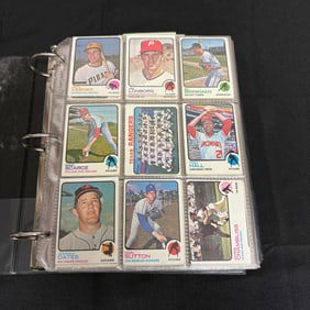 Binder Filled with 1973 Topps Baseball Cards