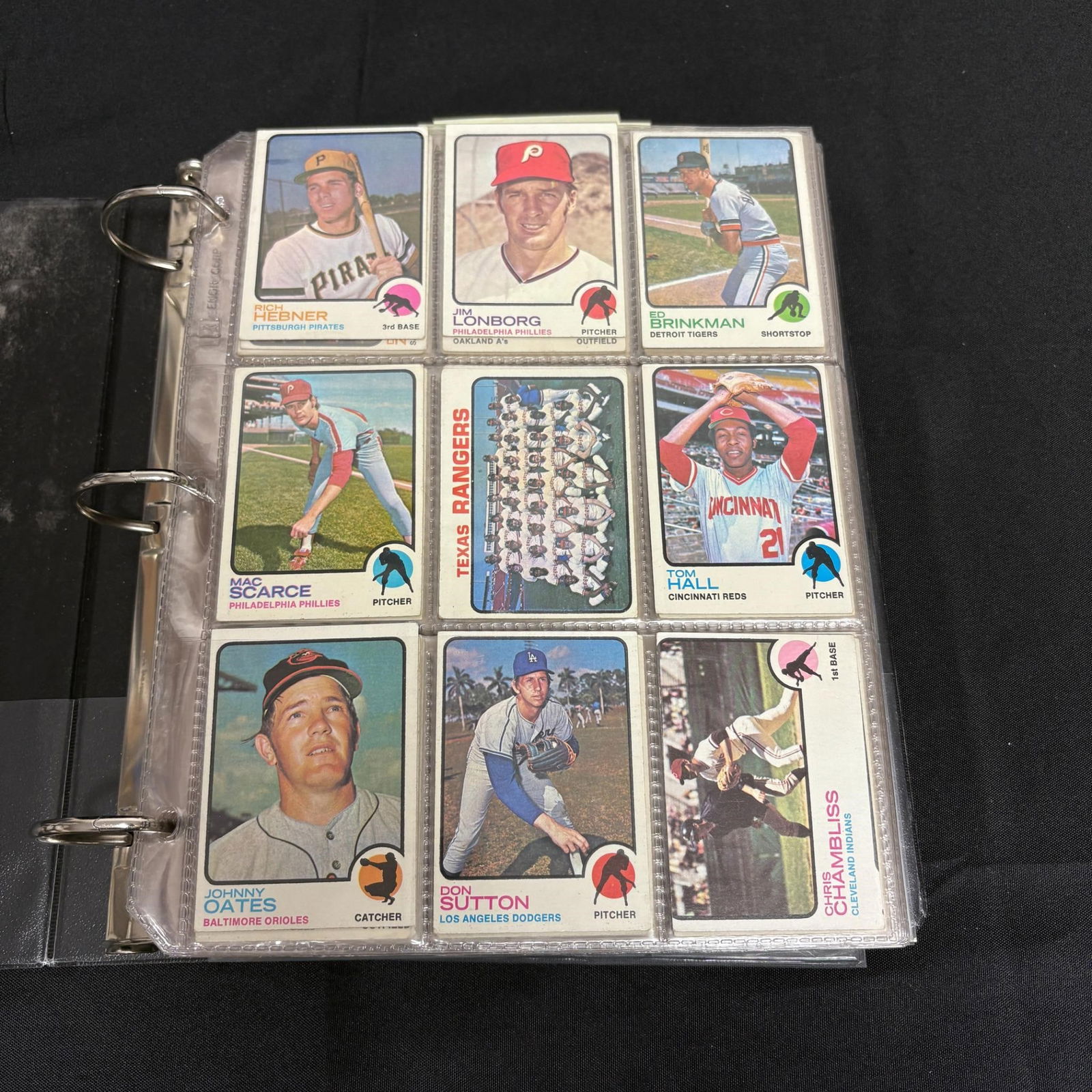 Binder Filled with 1973 Topps Baseball Cards (1 of 12)