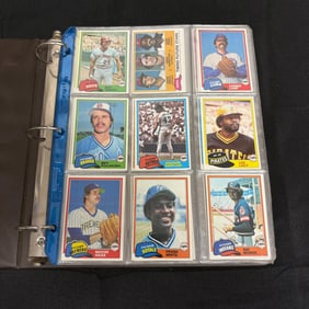 Binder Filled with 1981 Topps Baseball Cards