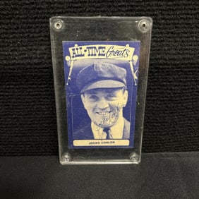 Jocko Conlon Signed Baseball Card HOF