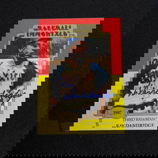 Ray Dandridge Signed SSPC HOF Card: This card came from the same set that the other JSA certified cards came from. As a result, we strongly believe the autographed card is authentic. SSPC Hall of Fame Baseball Card Signed by Ray