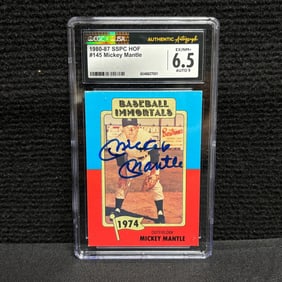 CGC/JSA Auto Grade 9 Mickey Mantle Signed Card