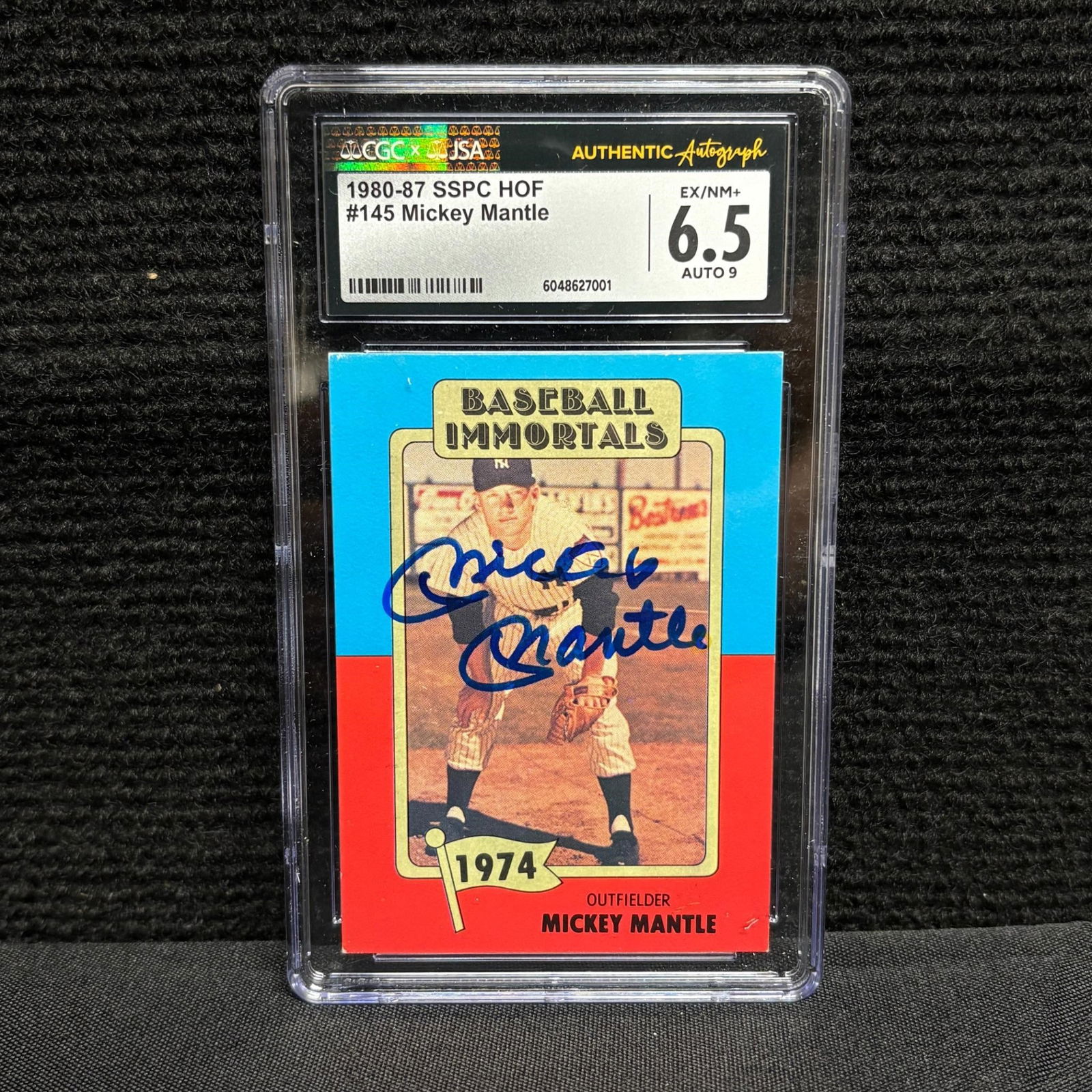 CGC/JSA Auto Grade 9 Mickey Mantle Signed Card (1 of 2)