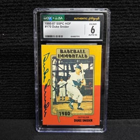 CGC/JSA Auto Graded10 Duke Snider Signed Card