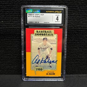 CGC/JSA Auto Graded 9 Al Kaline Signed Card